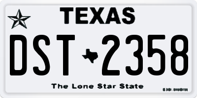 TX license plate DST2358