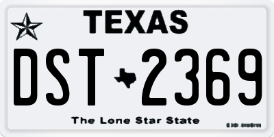 TX license plate DST2369