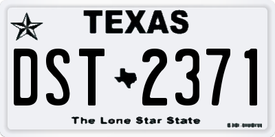 TX license plate DST2371