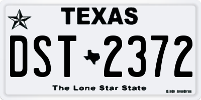 TX license plate DST2372