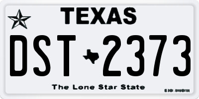 TX license plate DST2373
