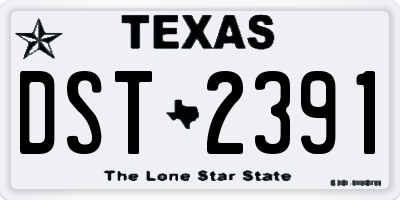 TX license plate DST2391