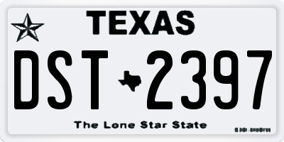TX license plate DST2397