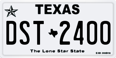 TX license plate DST2400