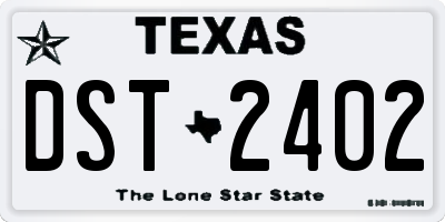 TX license plate DST2402