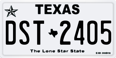 TX license plate DST2405