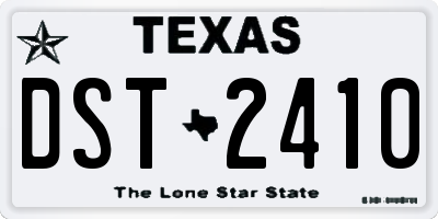 TX license plate DST2410