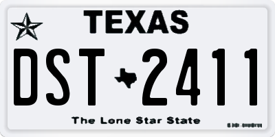 TX license plate DST2411