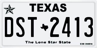 TX license plate DST2413