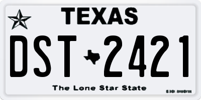 TX license plate DST2421