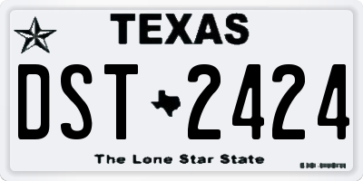 TX license plate DST2424