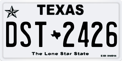 TX license plate DST2426