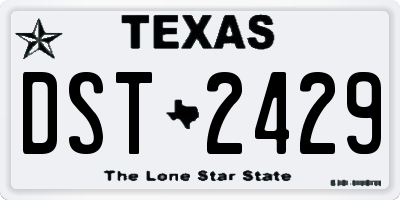 TX license plate DST2429