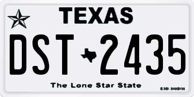 TX license plate DST2435