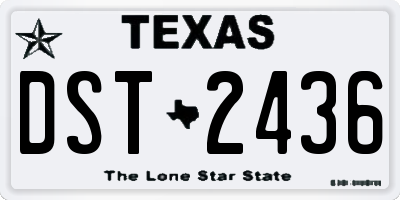 TX license plate DST2436