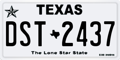 TX license plate DST2437