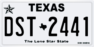 TX license plate DST2441