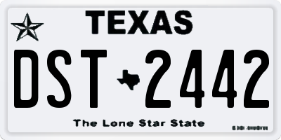 TX license plate DST2442