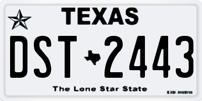 TX license plate DST2443
