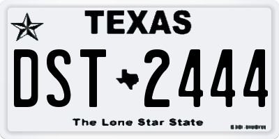 TX license plate DST2444