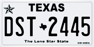TX license plate DST2445