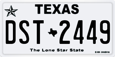 TX license plate DST2449