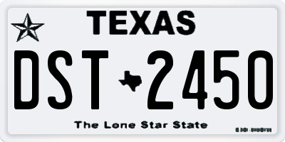 TX license plate DST2450