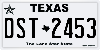 TX license plate DST2453