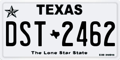 TX license plate DST2462