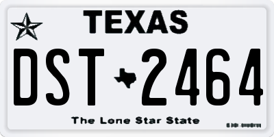 TX license plate DST2464