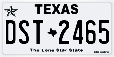 TX license plate DST2465