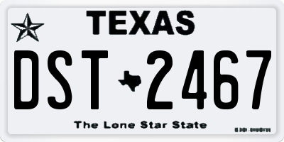 TX license plate DST2467