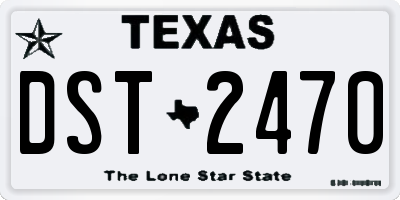 TX license plate DST2470