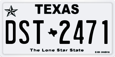 TX license plate DST2471