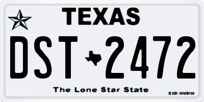 TX license plate DST2472