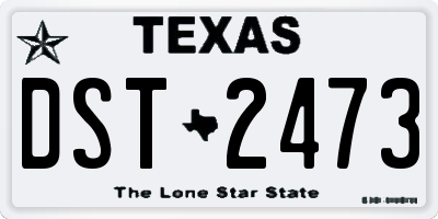 TX license plate DST2473