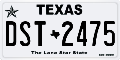 TX license plate DST2475