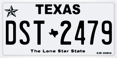 TX license plate DST2479