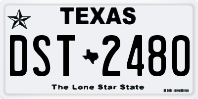 TX license plate DST2480