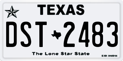 TX license plate DST2483