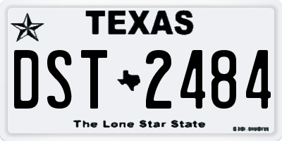 TX license plate DST2484
