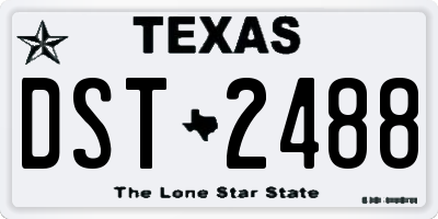 TX license plate DST2488
