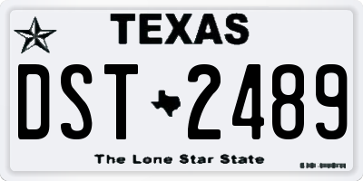 TX license plate DST2489