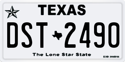 TX license plate DST2490
