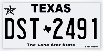 TX license plate DST2491