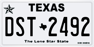 TX license plate DST2492