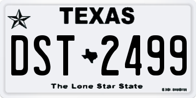 TX license plate DST2499