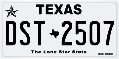 TX license plate DST2507
