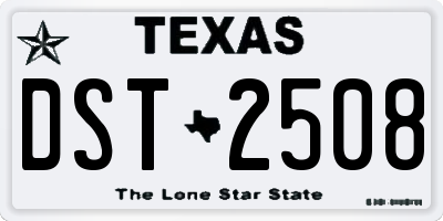 TX license plate DST2508