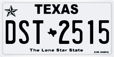 TX license plate DST2515